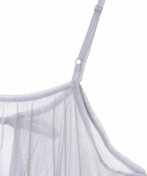 31 Sons de mode(トランテアン ソン ドゥ モード)の「チュールティアードキャミワンピース(ワンピース・レディース・グレー/オフホワイト/ブラック・36)」の8枚目の写真