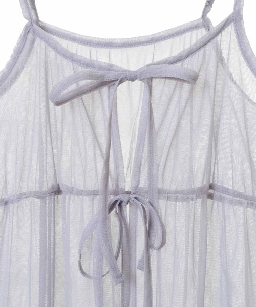 31 Sons de mode(トランテアン ソン ドゥ モード)の「チュールティアードキャミワンピース(ワンピース・レディース・グレー/オフホワイト/ブラック・36)」の11枚目の写真