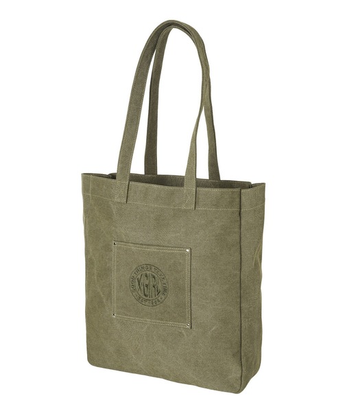 X-girl(エックスガール)の「PIGMENT DYED TOTE BAG(トートバッグ・レディース・オリーブ/チャコール・ONE SIZE)」の2枚目の写真