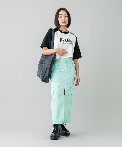 X-girl(エックスガール)の「PIGMENT DYED TOTE BAG(トートバッグ・レディース・オリーブ/チャコール・ONE SIZE)」の14枚目の写真