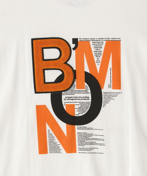 BEAVER(ビーバー)の「B omnivore/ビーオムニボー BMN S/S Tee(Tシャツ/カットソー・メンズ・ホワイト/ブラック・L/M)」の19枚目の写真
