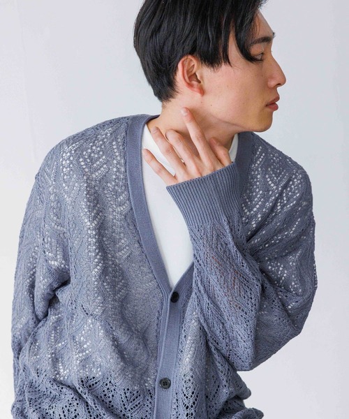 LOWRYS FARM(ローリーズファーム)の「レースアミニットカーディガン 991734(カーディガン/ボレロ・レディース・ネイビー/ブルー/ブラック系その他・FREE)」の12枚目の写真