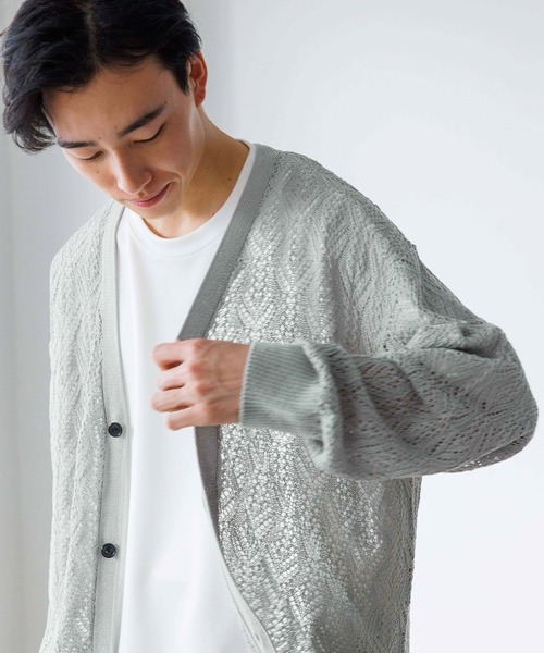 LOWRYS FARM(ローリーズファーム)の「レースアミニットカーディガン 991734(カーディガン/ボレロ・レディース・ネイビー/ブルー/ブラック系その他・FREE)」の13枚目の写真