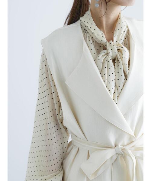 Te chichi（テチチ）の「【松井愛莉着用】シャイニーダブルジレ（セットアップ可）（ベスト・レディース・イエロー/オフホワイト・F）」の14枚目の写真