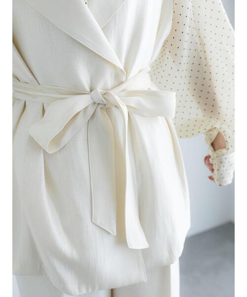 Te chichi（テチチ）の「【松井愛莉着用】シャイニーダブルジレ（セットアップ可）（ベスト・レディース・イエロー/オフホワイト・F）」の15枚目の写真