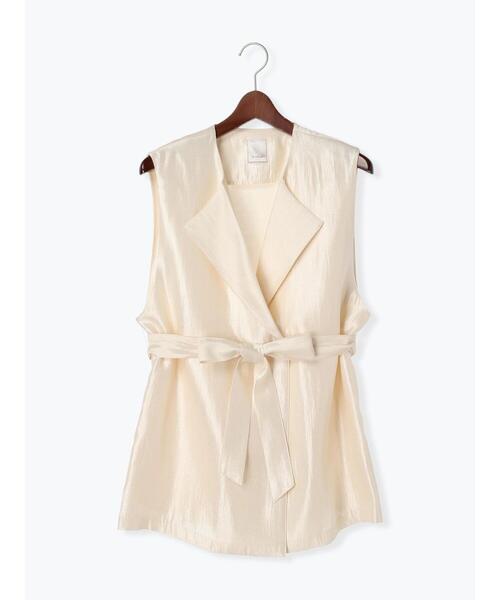 Te chichi（テチチ）の「【松井愛莉着用】シャイニーダブルジレ（セットアップ可）（ベスト・レディース・イエロー/オフホワイト・F）」の18枚目の写真