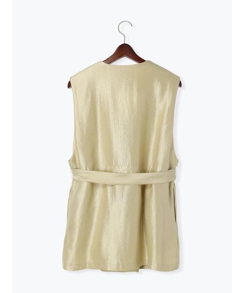 Te chichi（テチチ）の「【松井愛莉着用】シャイニーダブルジレ（セットアップ可）（ベスト・レディース・イエロー/オフホワイト・F）」の20枚目の写真