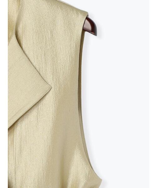 Te chichi（テチチ）の「【松井愛莉着用】シャイニーダブルジレ（セットアップ可）（ベスト・レディース・イエロー/オフホワイト・F）」の22枚目の写真