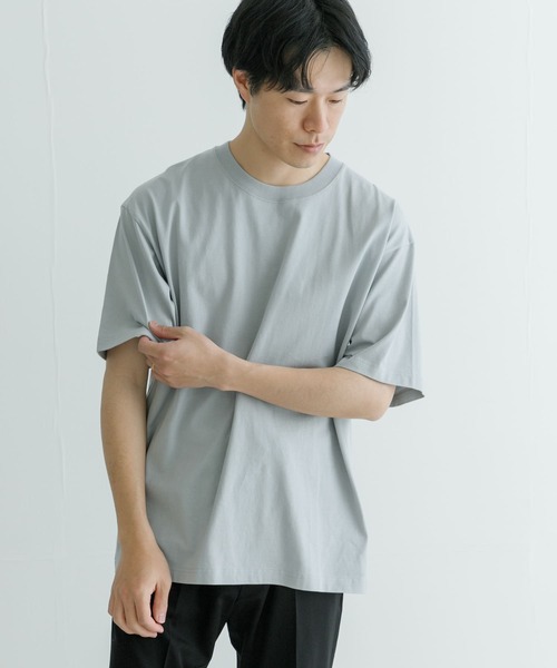 URBAN RESEARCH（アーバンリサーチ）の「汗染み防止加工クルーネックTシャツ（Tシャツ/カットソー・メンズ・ブルー系その他/チャコールグレー/ホワイト/グレー系その他・SMALL/X-LARGE/MEDIUM/LARGE）」の15枚目の写真