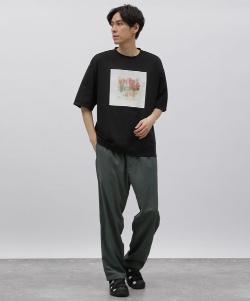 LAKOLE(ラコレ)の「アートペインティングプリントT / 113991(Tシャツ/カットソー・メンズ・ブラック/ホワイト/サンドグレー/グリーン・MEDIUM/LARGE/X-LARGE)」の8枚目の写真