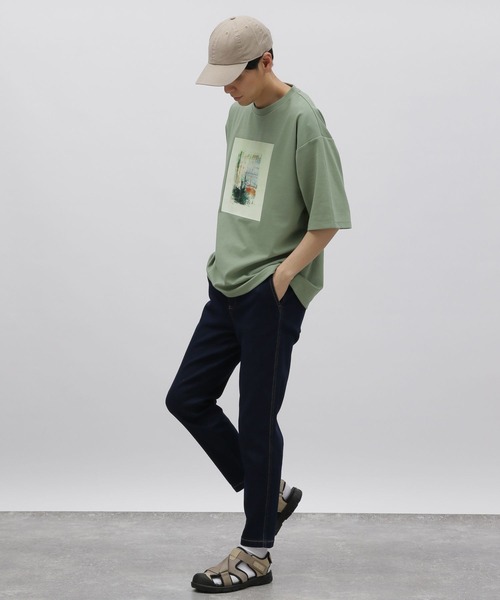 LAKOLE(ラコレ)の「アートペインティングプリントT / 113991(Tシャツ/カットソー・メンズ・ブラック/ホワイト/サンドグレー/グリーン・MEDIUM/LARGE/X-LARGE)」の10枚目の写真