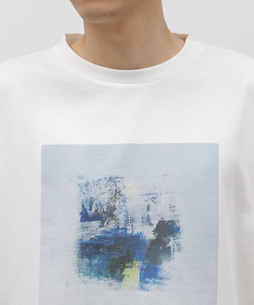LAKOLE(ラコレ)の「アートペインティングプリントT / 113991(Tシャツ/カットソー・メンズ・ブラック/ホワイト/サンドグレー/グリーン・MEDIUM/LARGE/X-LARGE)」の15枚目の写真