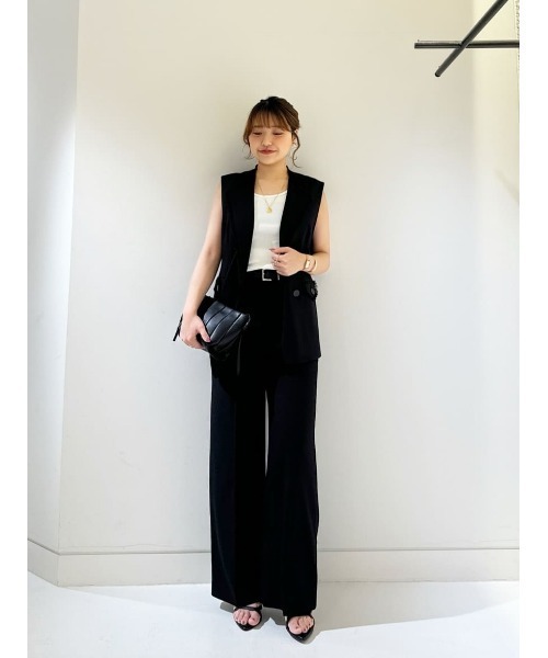 allureville(アルアバイル)の「【セットアップ対応可能】麻調カルゼワイドパンツ(その他パンツ・レディース・ベージュ/ネイビー/ブラック・1/2)」の12枚目の写真