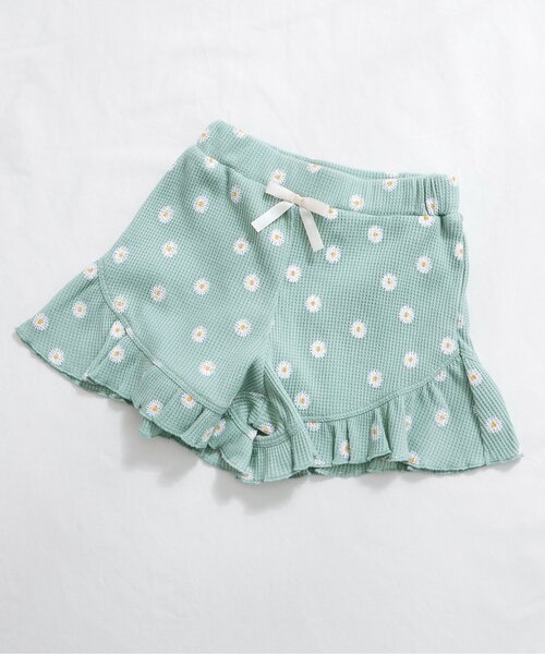 apres les cours（アプレレクール）の「【WEB限定】ワッフルフリルショートパンツ（その他パンツ・キッズ・アイボリー/ピンク/ミント/チャコール・80/90/100/110/120/130/140）」の4枚目の写真