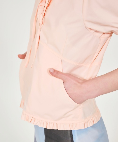 TINA：JOJUN（ティーナジョジュン）の「半袖 フリルブラウス TINA：JOJUN（シャツ/ブラウス・レディース・ホワイト/ベビーピンク/ブラック・M）」の14枚目の写真