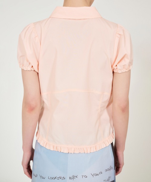 TINA：JOJUN（ティーナジョジュン）の「半袖 フリルブラウス TINA：JOJUN（シャツ/ブラウス・レディース・ホワイト/ベビーピンク/ブラック・M）」の15枚目の写真