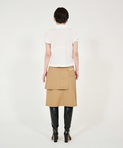 TINA：JOJUN（ティーナジョジュン）の「半袖 フリルブラウス TINA：JOJUN（シャツ/ブラウス・レディース・ホワイト/ベビーピンク/ブラック・M）」の18枚目の写真