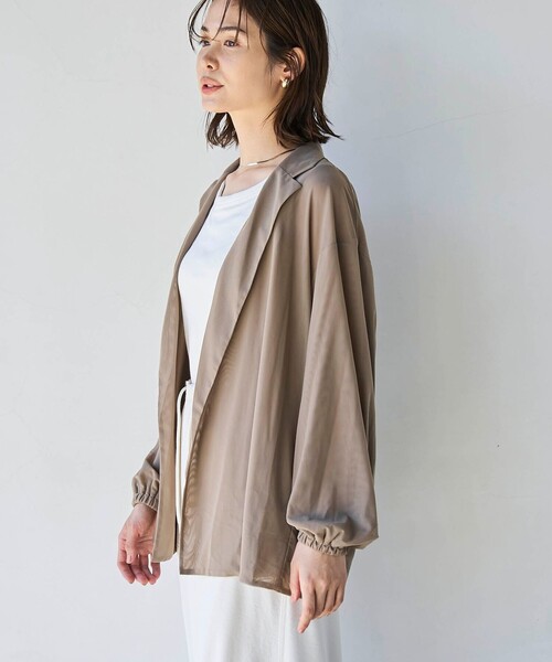 coen（コーエン）の「【RONEL】メッシュテーラードサマージャケット（テーラードジャケット・レディース・ブラック/ベージュ・FREE）」の12枚目の写真