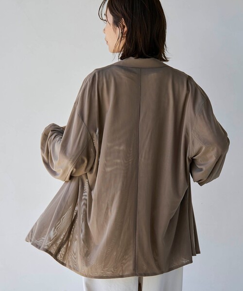 coen（コーエン）の「【RONEL】メッシュテーラードサマージャケット（テーラードジャケット・レディース・ブラック/ベージュ・FREE）」の15枚目の写真