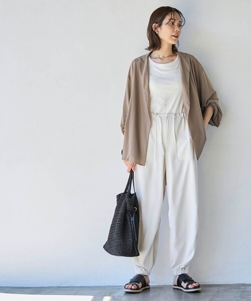 coen（コーエン）の「【RONEL】メッシュテーラードサマージャケット（テーラードジャケット・レディース・ブラック/ベージュ・FREE）」の16枚目の写真