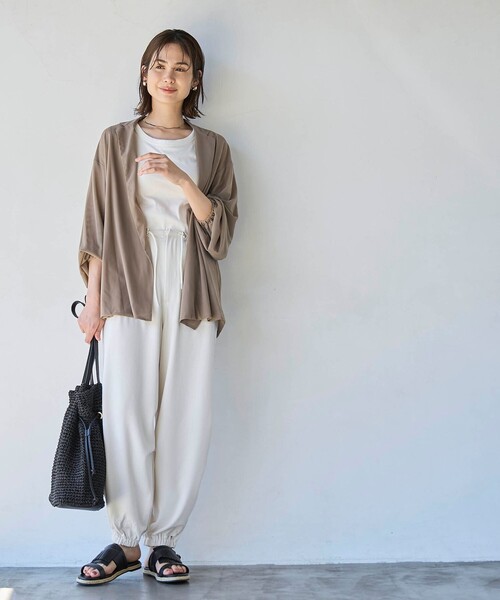 coen（コーエン）の「【RONEL】メッシュテーラードサマージャケット（テーラードジャケット・レディース・ブラック/ベージュ・FREE）」の21枚目の写真