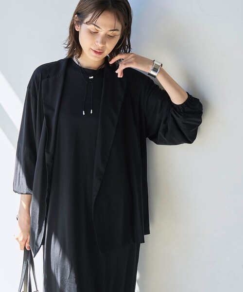 coen（コーエン）の「【RONEL】メッシュテーラードサマージャケット（テーラードジャケット・レディース・ブラック/ベージュ・FREE）」の22枚目の写真