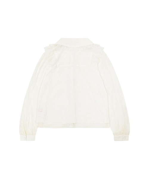 Honey Cinnamon（ハニーシナモン）の「ツイードドッキングレースブラウス（シャツ/ブラウス・レディース・ホワイト/ピンク・FREE）」の8枚目の写真