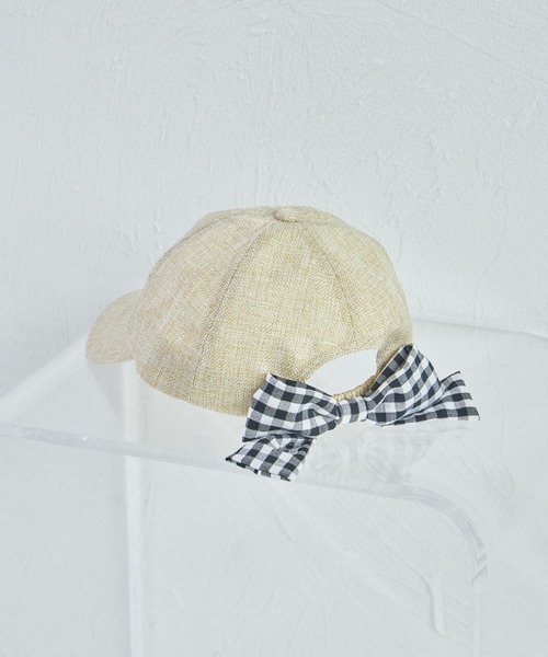 pairmanon（ペアマノン）の「雑材風 バックリボンキャップ（キャップ・キッズ・ベージュ・FREE）」の8枚目の写真