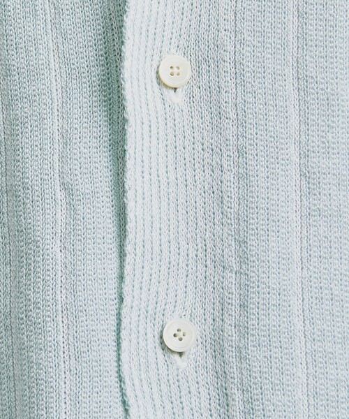 Coohem（コーヘン）の「【別注】＜COOHEM＞ COTTON STRIPE KNIT SHIRT/コットン ストライプ ニット シャツ（シャツ/ブラウス・メンズ・ライム/オフホワイト・L/M/XL）」の11枚目の写真