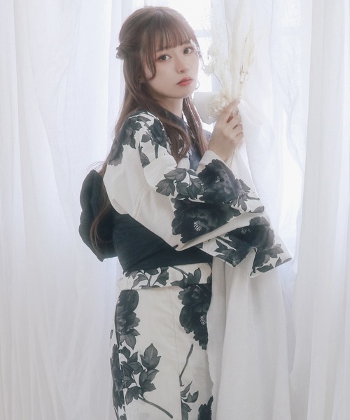 KYOETSU（キョウエツ）の「浴衣 セット レディース 2点セット( 浴衣 + 帯 ) A（浴衣・レディース・その他4/その他7/その他6/その他1/その他2/その他3/その他5/その他8/その他13/その他10/その他11/その他15/その他14/その他12/その他9・フリー）」の2枚目の写真