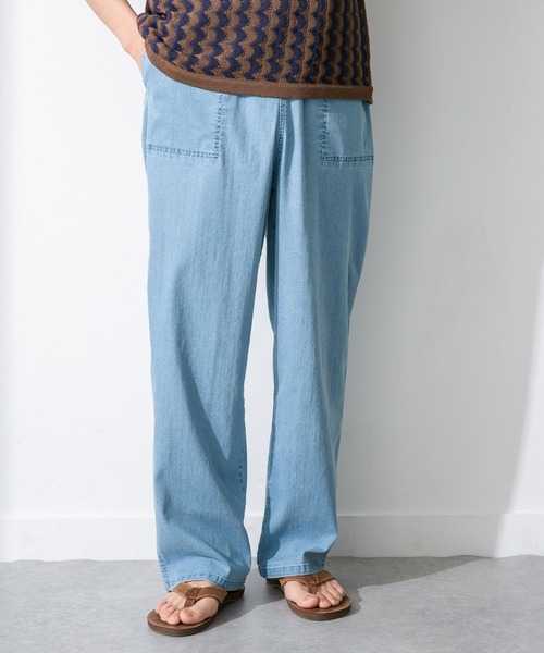 URBAN RESEARCH Sonny Label（アーバンリサーチサニーレーベル）の「『接触冷感』デニムユーティリティイージーパンツ（デニムパンツ・メンズ・ライトインディゴブルー/インディゴブルー・MEDIUM/LARGE）」の7枚目の写真