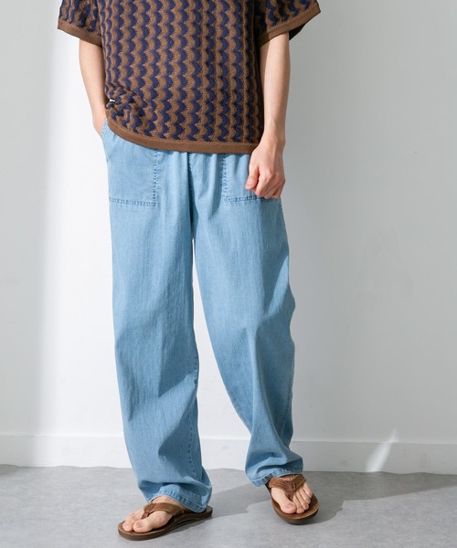 URBAN RESEARCH Sonny Label（アーバンリサーチサニーレーベル）の「『接触冷感』デニムユーティリティイージーパンツ（デニムパンツ・メンズ・ライトインディゴブルー/インディゴブルー・MEDIUM/LARGE）」の8枚目の写真