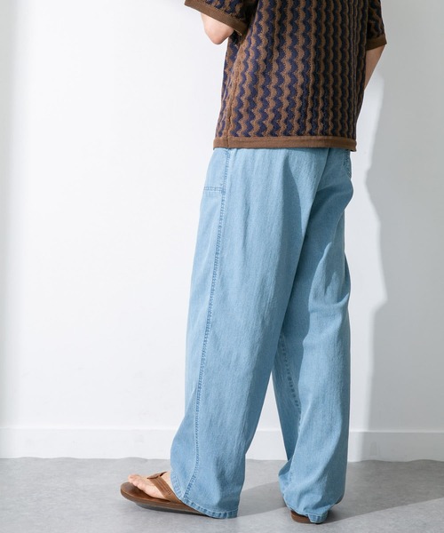 URBAN RESEARCH Sonny Label（アーバンリサーチサニーレーベル）の「『接触冷感』デニムユーティリティイージーパンツ（デニムパンツ・メンズ・ライトインディゴブルー/インディゴブルー・MEDIUM/LARGE）」の9枚目の写真