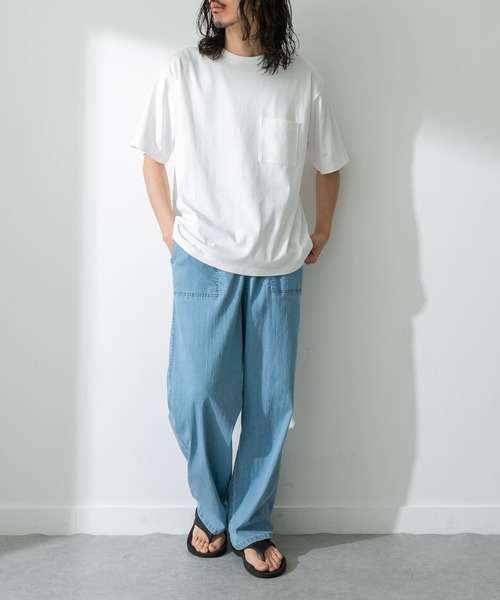 URBAN RESEARCH Sonny Label（アーバンリサーチサニーレーベル）の「『接触冷感』デニムユーティリティイージーパンツ（デニムパンツ・メンズ・ライトインディゴブルー/インディゴブルー・MEDIUM/LARGE）」の14枚目の写真