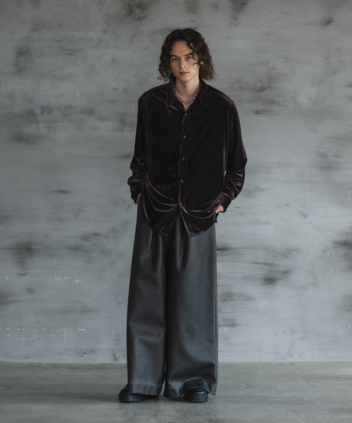 CASPER JOHN（キャスパージョン）の「High drape corduroy shirts/ハイドレープコーデュロイシャツ（シャツ/ブラウス・メンズ・パープル/ホワイト/ダークブラウン/ブラック/グレー・X-SMALL/SMALL/MEDIUM/LARGE）」の15枚目の写真