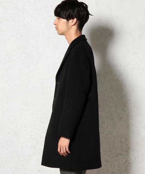 green label relaxing（グリーンレーベルリラクシング）の「□DROP/SLDR チェスターコート（チェスターコート・メンズ・ブラック/ライトグレー・LARGE/MEDIUM/SMALL）」の5枚目の写真