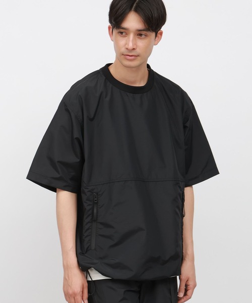 LAKOLE(ラコレ)の「【吸水速乾】ナイロンZIP-プルオーバー<PARK by LAKOLE>/117019(Tシャツ/カットソー・メンズ・ブラック/オリーブ・X-LARGE/MEDIUM/LARGE)」の1枚目の写真