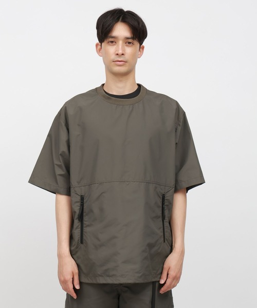 LAKOLE(ラコレ)の「【吸水速乾】ナイロンZIP-プルオーバー<PARK by LAKOLE>/117019(Tシャツ/カットソー・メンズ・ブラック/オリーブ・X-LARGE/MEDIUM/LARGE)」の4枚目の写真
