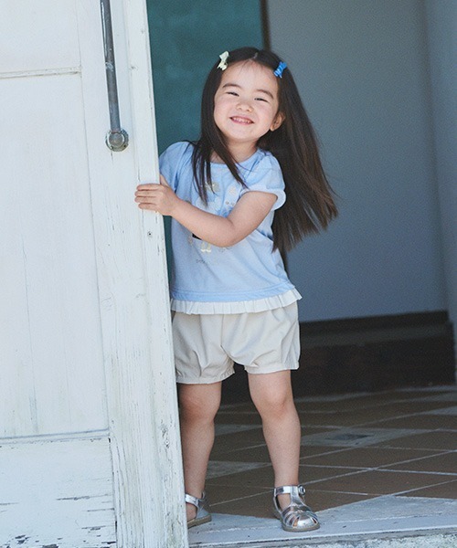 petit main（プティマイン）の「【水陸両用/リンク】タックバルーンパンツ（チノパンツ・キッズ・オレンジ/チャコール/キナリ/ネイビー/ライトベージュ・100cm/110cm/90cm/120cm/130cm/80ｃｍ）」の20枚目の写真