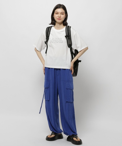 niko and...（ニコアンド）の「機能付きアソートロゴTシャツ（Tシャツ/カットソー・レディース・オフホワイト/ラベンダー/ネイビー/ホワイト・LARGE/MEDIUM）」の6枚目の写真