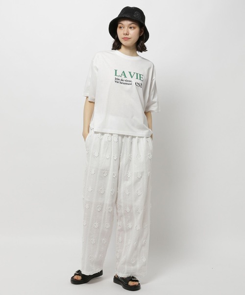 niko and...（ニコアンド）の「機能付きアソートロゴTシャツ（Tシャツ/カットソー・レディース・オフホワイト/ラベンダー/ネイビー/ホワイト・LARGE/MEDIUM）」の7枚目の写真