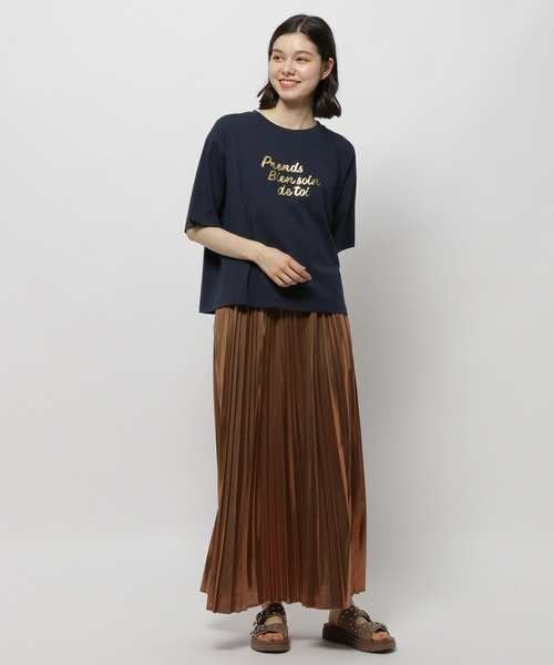 niko and...（ニコアンド）の「機能付きアソートロゴTシャツ（Tシャツ/カットソー・レディース・オフホワイト/ラベンダー/ネイビー/ホワイト・LARGE/MEDIUM）」の9枚目の写真