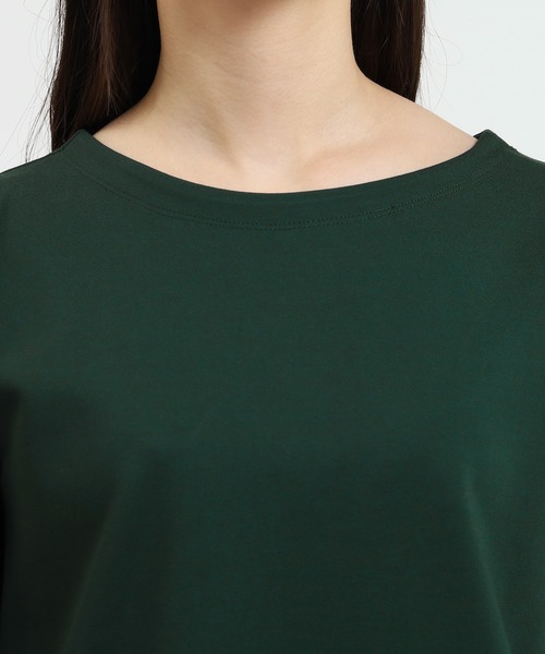 TRUDEA（トルディア）の「デザインスリーブ シルケットポンチプルオーバー（Tシャツ/カットソー・レディース・グリーン/ブラック/ホワイト・MEDIUM）」の13枚目の写真