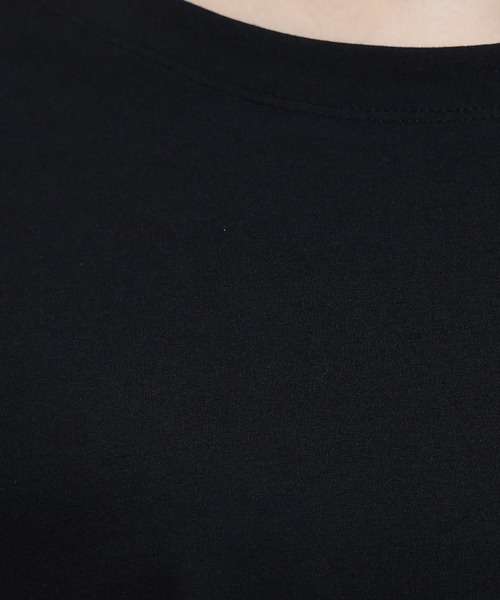 TRUDEA（トルディア）の「デザインスリーブ シルケットポンチプルオーバー（Tシャツ/カットソー・レディース・グリーン/ブラック/ホワイト・MEDIUM）」の5枚目の写真