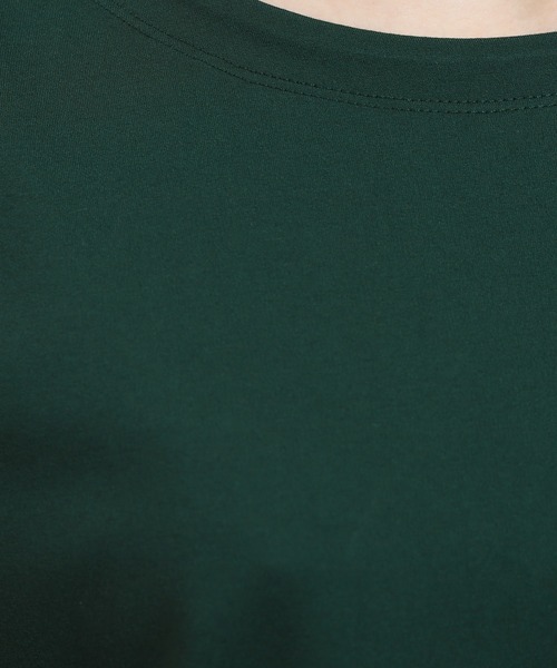 TRUDEA（トルディア）の「デザインスリーブ シルケットポンチプルオーバー（Tシャツ/カットソー・レディース・グリーン/ブラック/ホワイト・MEDIUM）」の6枚目の写真