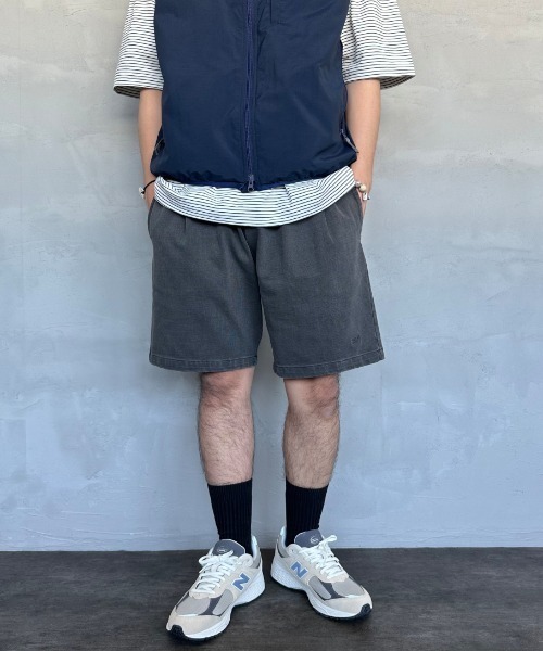 JEANS FACTORY （ジーンズファクトリー）の「[ONEITA/オニータ] POWER-T ワンポイント刺繍ロゴ ピグメントショートパンツ（その他パンツ・メンズ・ネイビー/グレー/ブラック・M/L）」の9枚目の写真
