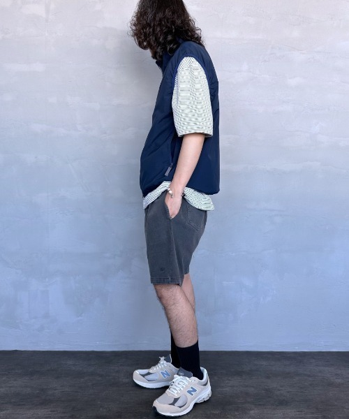 JEANS FACTORY （ジーンズファクトリー）の「[ONEITA/オニータ] POWER-T ワンポイント刺繍ロゴ ピグメントショートパンツ（その他パンツ・メンズ・ネイビー/グレー/ブラック・M/L）」の13枚目の写真