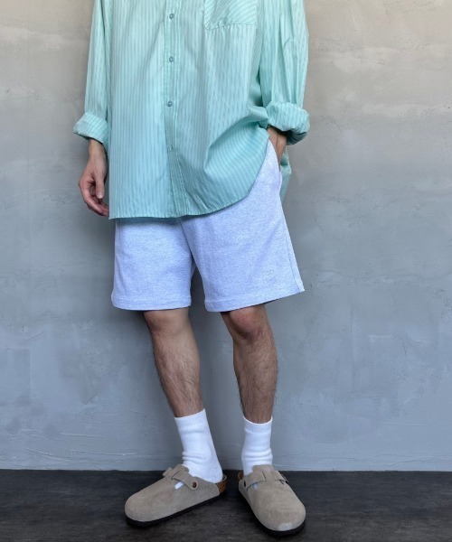 JEANS FACTORY （ジーンズファクトリー）の「[ONEITA/オニータ] POWER-T ワンポイント刺繍ロゴ ピグメントショートパンツ（その他パンツ・メンズ・ネイビー/グレー/ブラック・M/L）」の18枚目の写真
