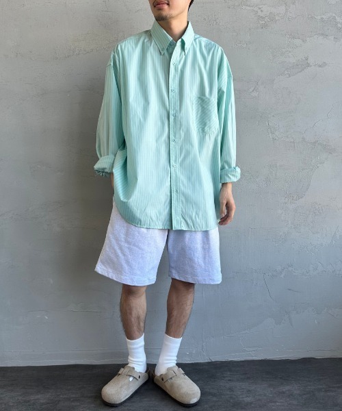 JEANS FACTORY （ジーンズファクトリー）の「[ONEITA/オニータ] POWER-T ワンポイント刺繍ロゴ ピグメントショートパンツ（その他パンツ・メンズ・ネイビー/グレー/ブラック・M/L）」の5枚目の写真