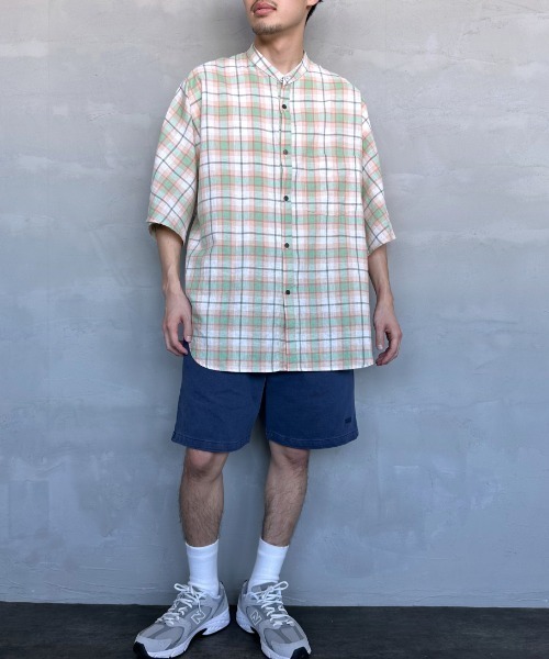 JEANS FACTORY （ジーンズファクトリー）の「[ONEITA/オニータ] POWER-T ワンポイント刺繍ロゴ ピグメントショートパンツ（その他パンツ・メンズ・ネイビー/グレー/ブラック・M/L）」の7枚目の写真
